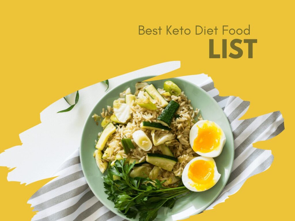 featured image of the blog post about the best keto diet food list