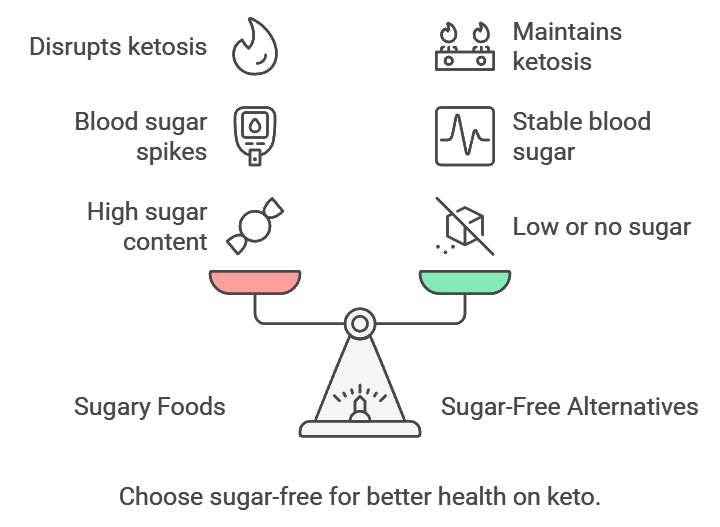 what not to eat during keto diet: sugary foods and beverages are common mistakes to include in keto diet