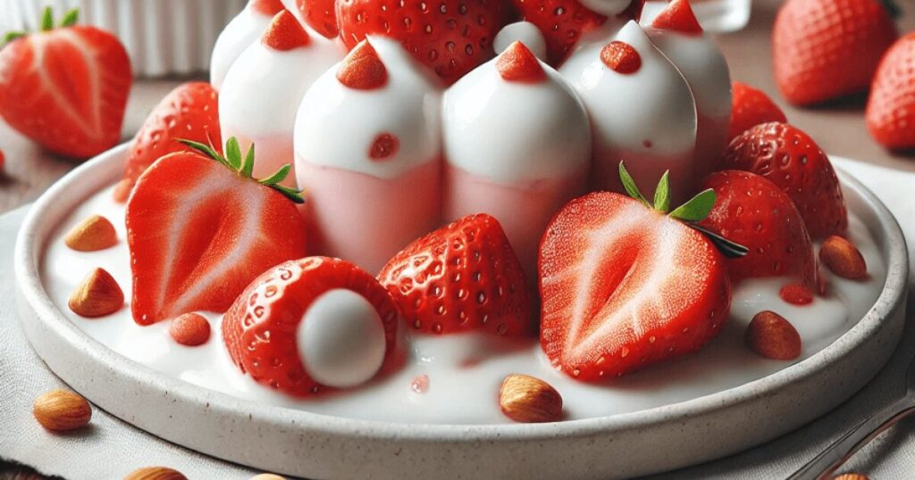 low calorie recipes - strawberry yogurt bites - a delightful combination of crunchy texture and fruity flavor...