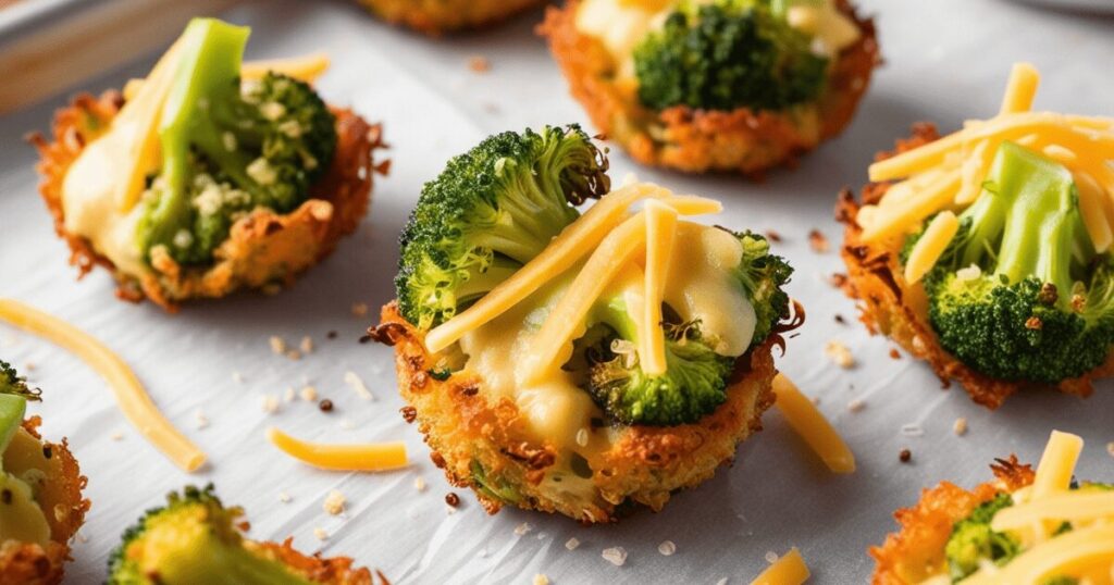 broccoli cheese bites are the perfect solution with their cheesy goodness, crunchy texture, and nutritious power foods like quinoa, chickpeas, and broccoli