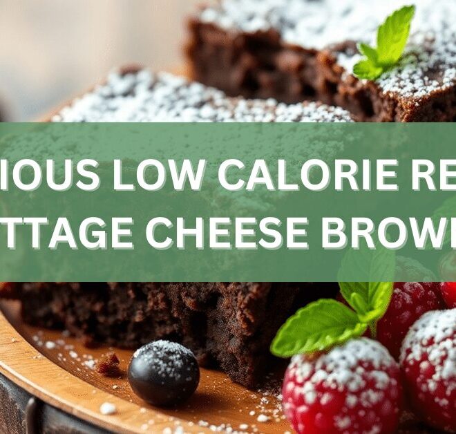 Delicious Low Calorie Desserts: Cottage Cheese Brownies