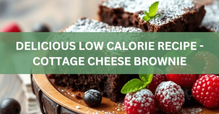 Delicious Low Calorie Desserts: Cottage Cheese Brownies